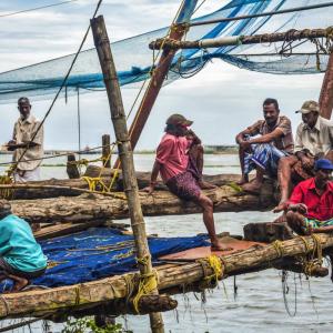KOCHIN`DE LİMAN KERALA GÜNEY HİNDİSTAN - 3