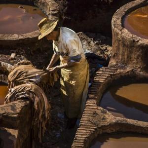 TANNERY IN FEZ MOROCCO - 4
