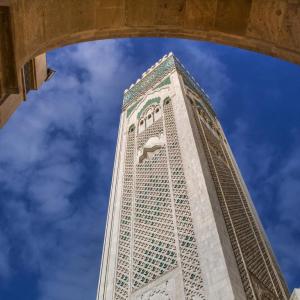 HASSAN II MOSQUE MINARET CASABLANCA MOROCCO - 8